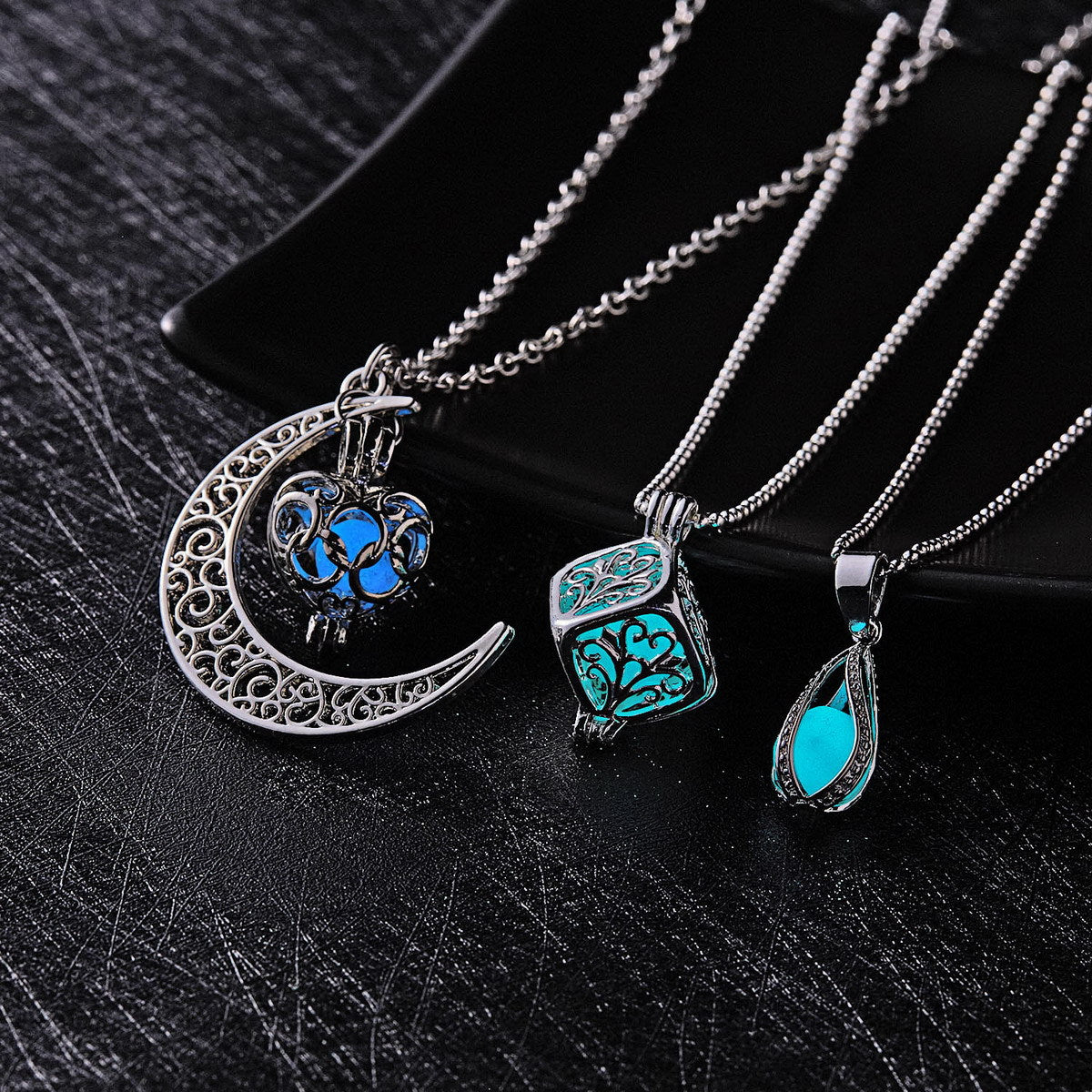 Glow in Dark Moon Necklace