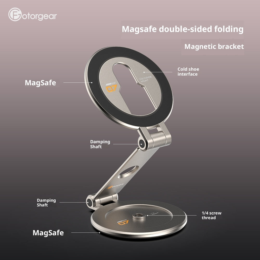 Dual Magnetic Phone Bracket with Cold Shoe Port