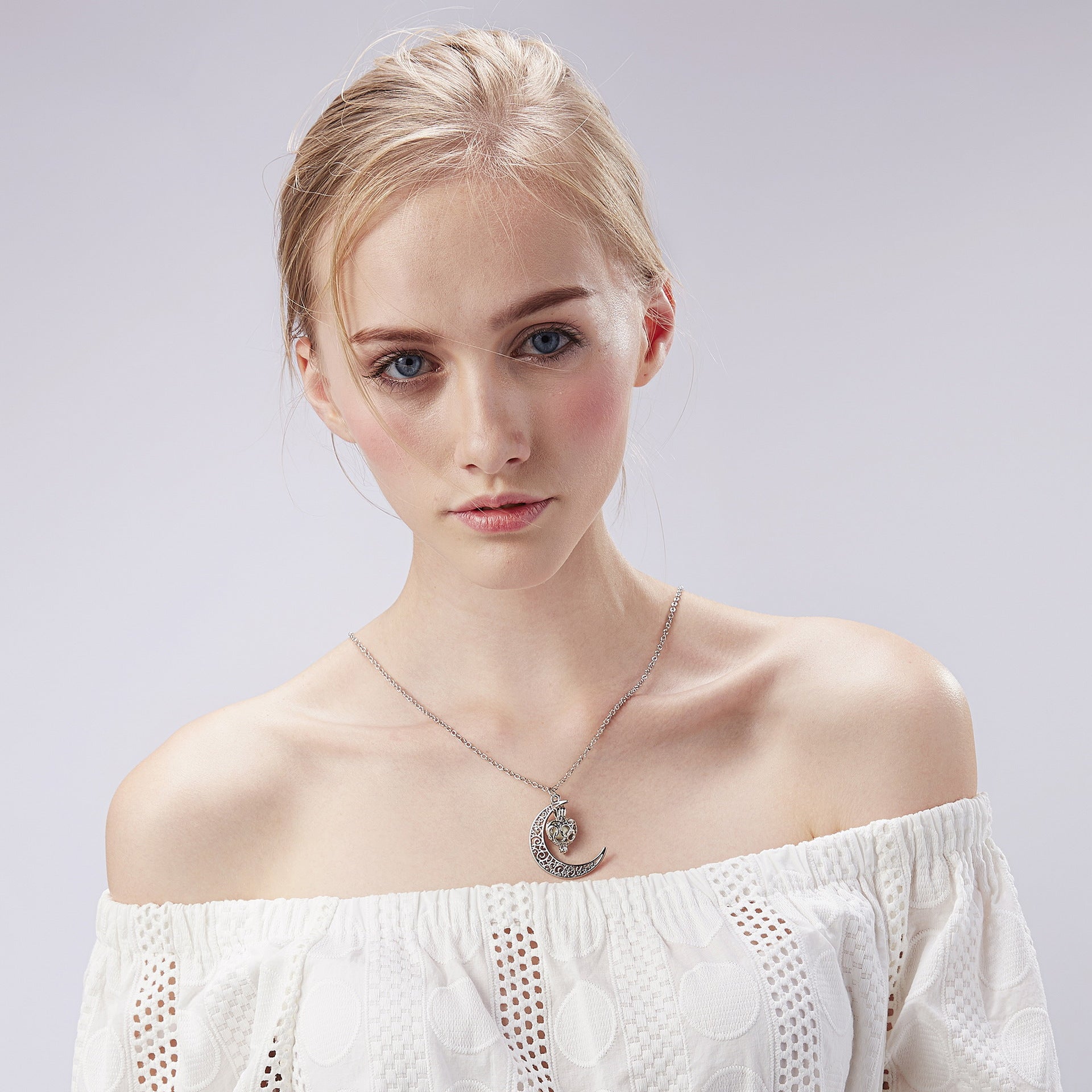 Glow in Dark Moon Necklace